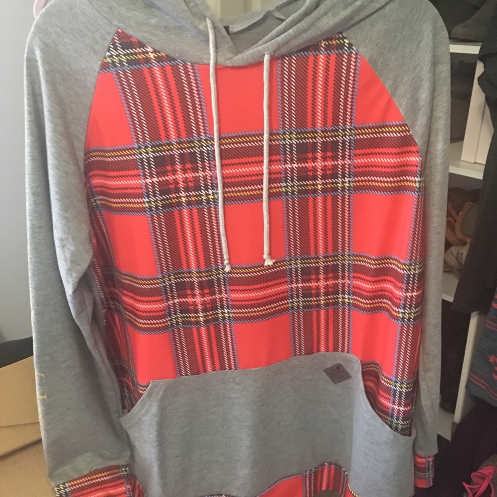 Simply Southern plaid hoodie